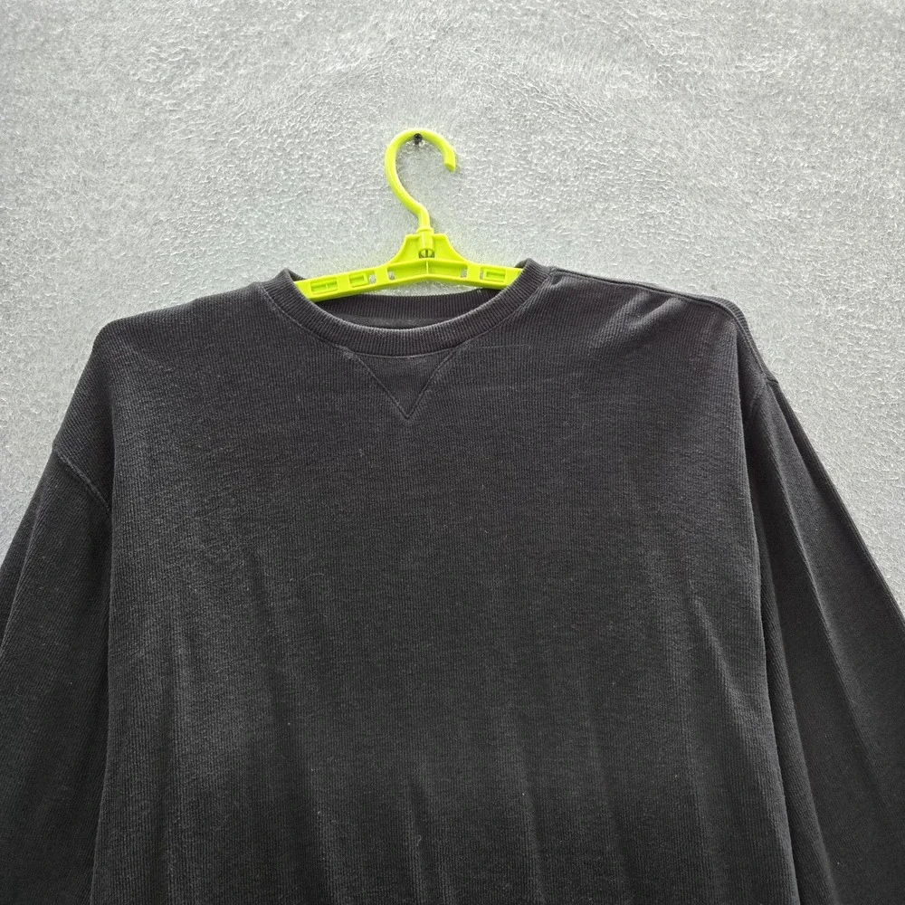 Chaps Ralph Lauren Men Sweater L/G Black Zipper Long Sleeve Logo